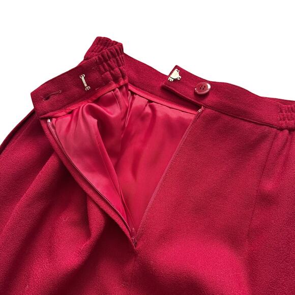 VTG Talbots 100% Wool Skirt Women's Sz 6 8 10 Red Pencil straight Vintage Midi - Picture 12 of 15